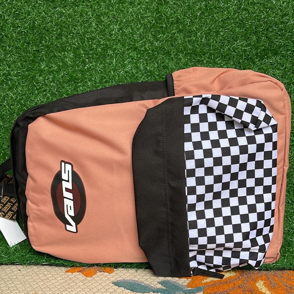 Vans Off The Wall Women's Street Sport Realm Backpack Bag - Rose Pink/Checkered - Picture 7 of 16